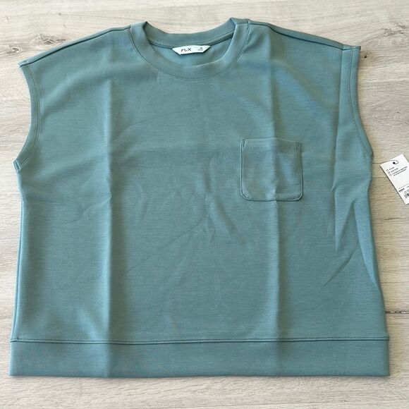 FLX Solace Short Sleeve Top XL Seafoam Green NWT IN PACKAGE - Picture 4 of 9